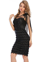 Sexy Fringed Sequined Dress