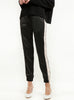 Silver Side Stripe Sweatpants Block Basic Women Pants