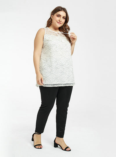 Women's Lace Sexy Sleeveless Casual Top