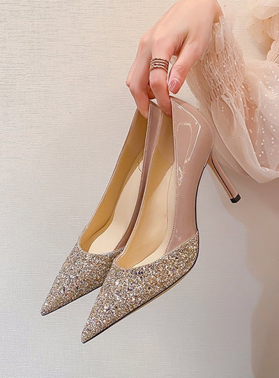 Pointed High Heels Stilettos and Bridal Shoes