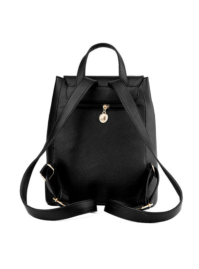 PU Leather Mochila School Bags Teenagers Girls 