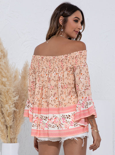 Floral Flared Sleeve Top