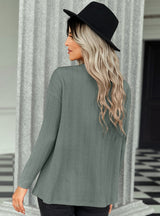 Pure Color V-neck Joker Knitted Top