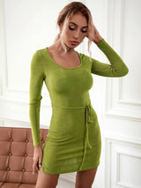 Sexy Backless Waist Slim Dress