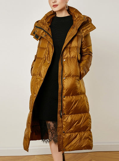 Women's Slim and Extended Coat Long Down Jacket