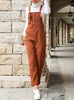 Retro Corduroy Suspenders Trousers