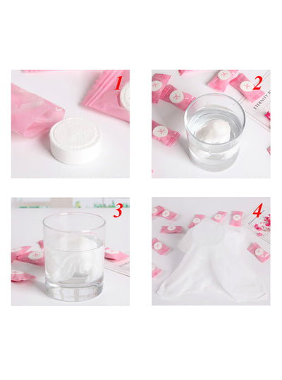 50pcs/lot Outdoor Travel Magic Compressed Cotton 