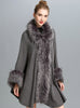 Knitted Shawl Cardigan Faux Fur Shawl Cape Coat