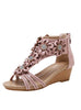 Retro Holiday Flower Bohemian Wedge Sandals