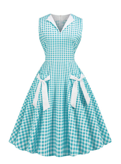 Point Sleeveless V-neck Dress