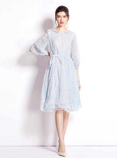 V-neck Summer Spliced Short Sleeve Dress