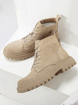 Ankle Boots Suede Leather Women Flat