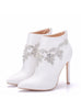 Weddings Pointy Rhinestones Flowers Boots