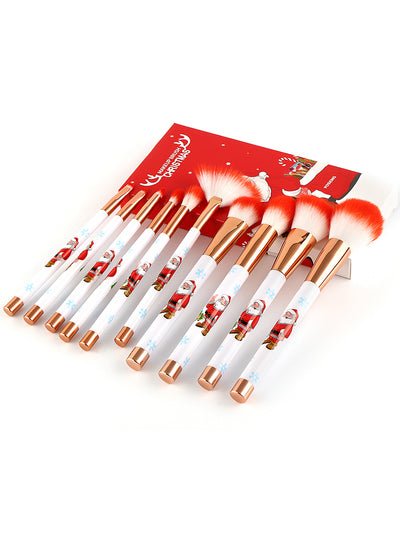 Santa Handle Makeup Brushes Extremely 