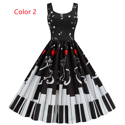 Strap Valentine's Day Printed Dress