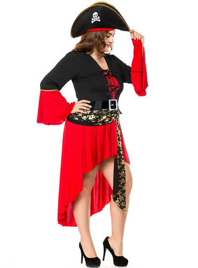 Plus Size Skull Pirate Dress Halloween
