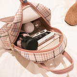 Checked Handbag Small Backpack
