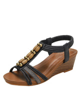Bohemian Folk Wedge Sandals