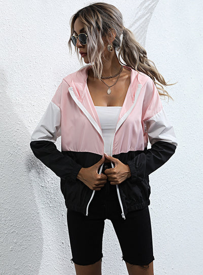 Loose Sunscreen Stitching Sports Jacket