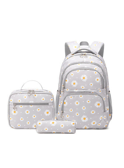 Printed Backpack Water-repellent Daisy Bag Set