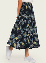 Bohemia Printed Elastic Waist Beach Skirt