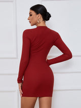 Sexy Long-sleeved Silm Dress
