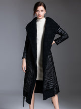 Thin Thin Slim Stitching Hooded Down Coat