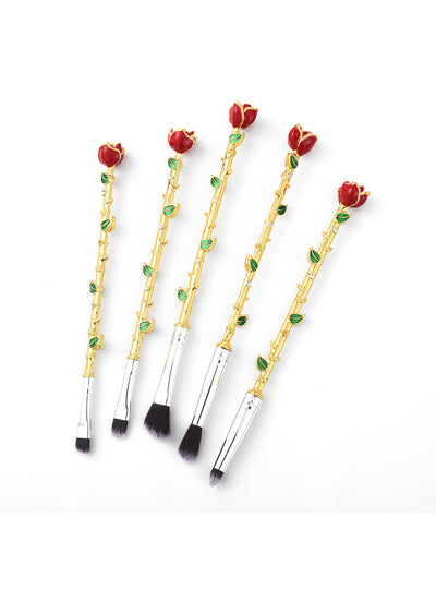 Rose Flower Makeup Brushes Professional 5 Pcs/Sets 