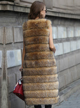 Faux Fur Vest For Women Long Solid Female Artificial