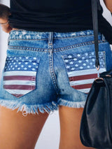 Women Ripped Jeans Shorts