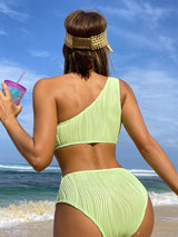 One Shoulder Strap One Piece Bikini