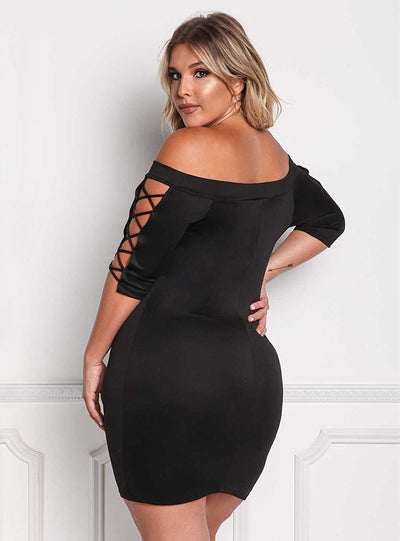 Knitted Slim Hollow Out Dress