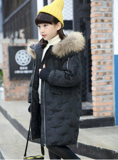 Warm Kids Down Jacket For Girl Children's Cold 