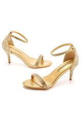 Shallow-mouthed Thin-heeled Diamond Wedding Shoes