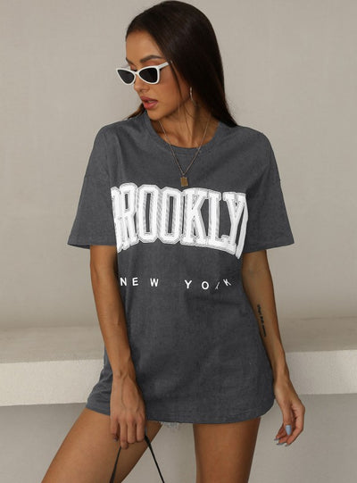 Loose Round Neck Sports Short Sleeve T-shirt