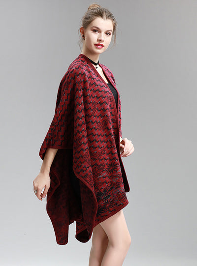 Women Shawl Long Knitted Cardigan Woolen Coat