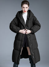 Loose Thin White Duck Down Coat Hooded Down Jacket