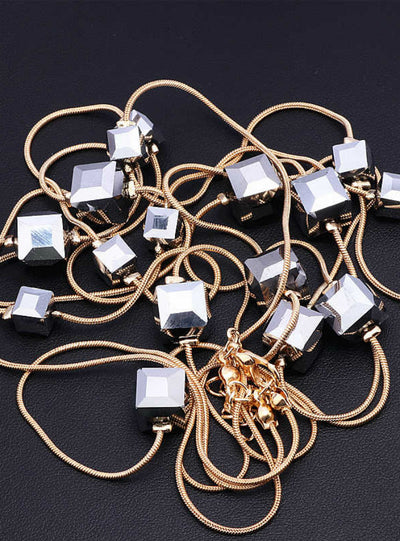 Crystal Bead Sweater Chain Necklaces & Pendants 