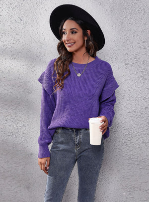 Loose Long-sleeved Knitted Sweater