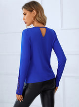 Lace Stitching Long Sleeve Shirt