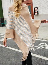 Women Colored Fringe Cloak