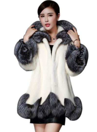 Faux Fur Coat Winter Warm Thick Fur Jacket 