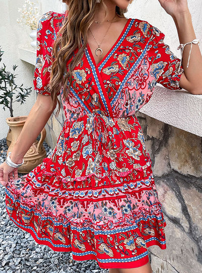 Floral Leisure Flower Print Dress
