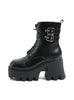 Women's Side Zipper Motorcycle Platform Boots