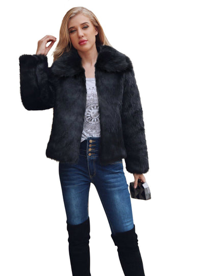 The Lapel Coat Women's New Faux Fur Short 