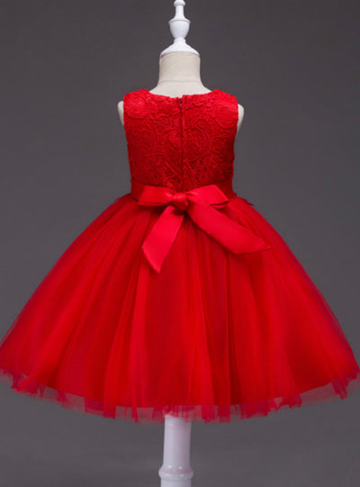 Baby Girl Flower Bowknot Christening Gown Formal