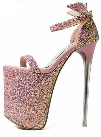 Ultra High Heel Sandals Sexy Stripper Shoes Party Pumps