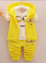 Kids Vest+T Shirt+Pants 3 Pcs Sets Children Suits