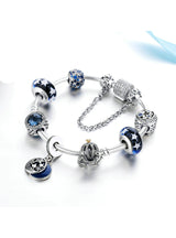 925 Sterling Silver Legend Glittering Glass Beads 