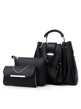 3Pcs/Sets Women Handbags Leather Shoulder Bags